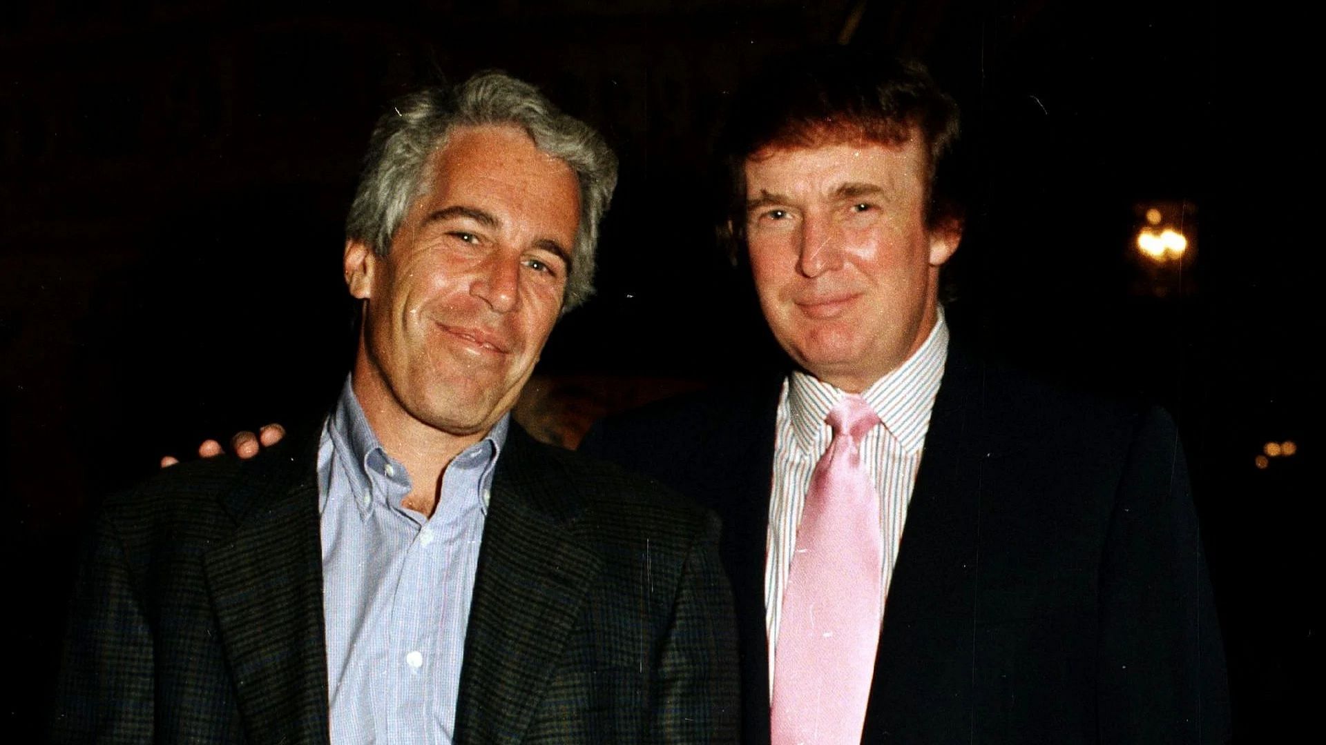 Jeffrey Epstein &amp; President Trump at Mar-A-Lago (Image via Getty)