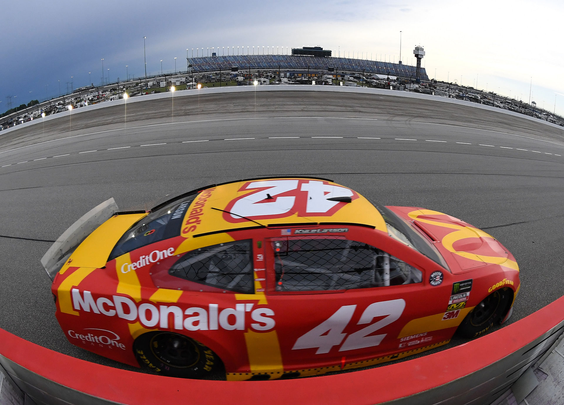 NASCAR Cup Series driver Kyle Larson (42) during the Camping World 400 at Chicagoland Speedway - Source: Imagn