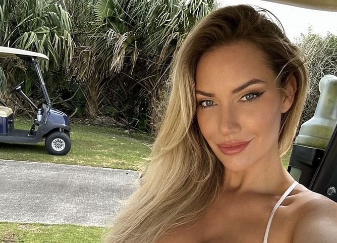 Paige Spiranac rocks all-white look to promote $200 rangefinder