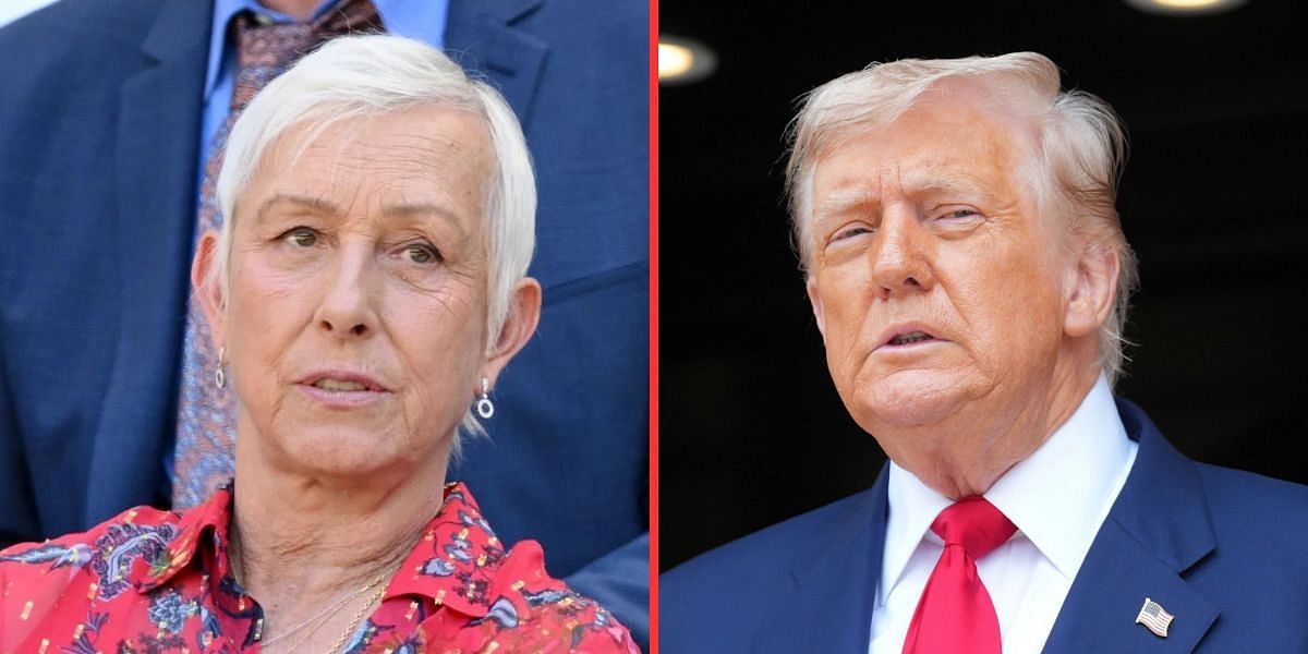 Martina Navratilova (left), Donald Trump (right), Sources: Getty