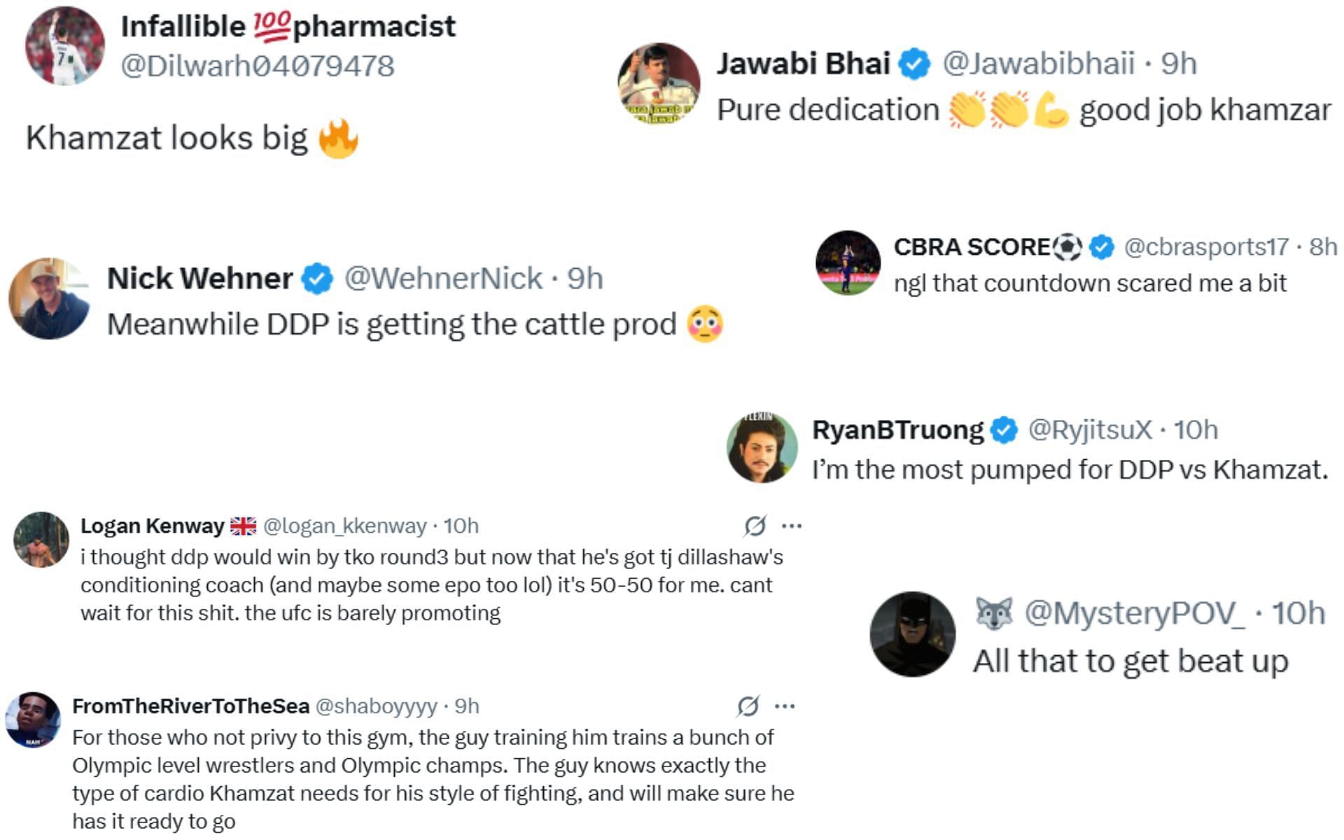 Fan reactions [Screenshots courtesy: @RedCorner_MMA on X]