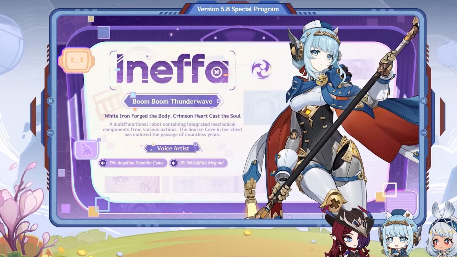 Ineffa EN voice actor (Image via HoYoverse)