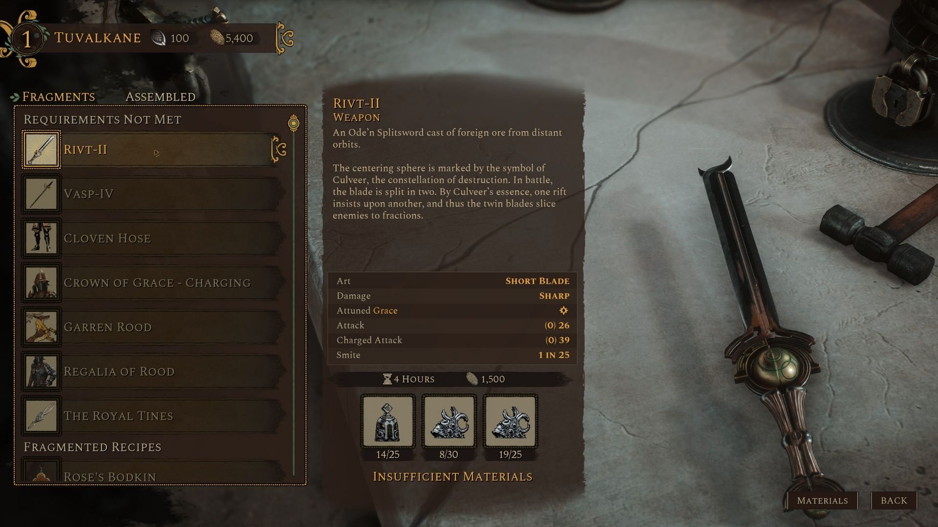 It&#039;s gonna take some exploring and grinding to get enough materials, but the equipment is worth it (Image via Digital Extremes)