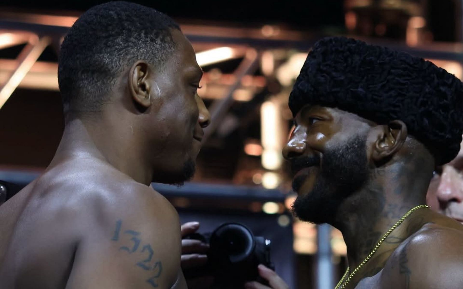 Jamahal Hill (left) is upset about his loss against Khalil Rountree Jr. (right). [Image courtesy: @ufc on Instagram] 