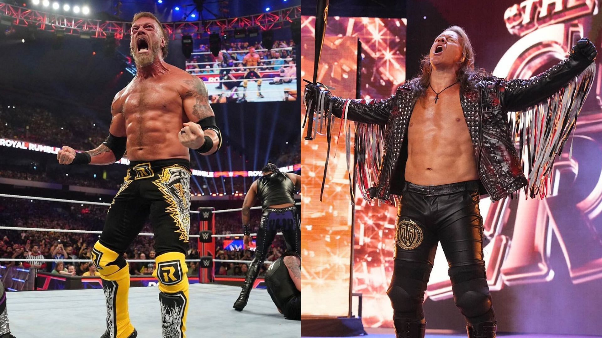 AEW stars Adam Copeland (left) and Chris Jericho (right). (Image credits: Adam Copeland and Chris Jericho