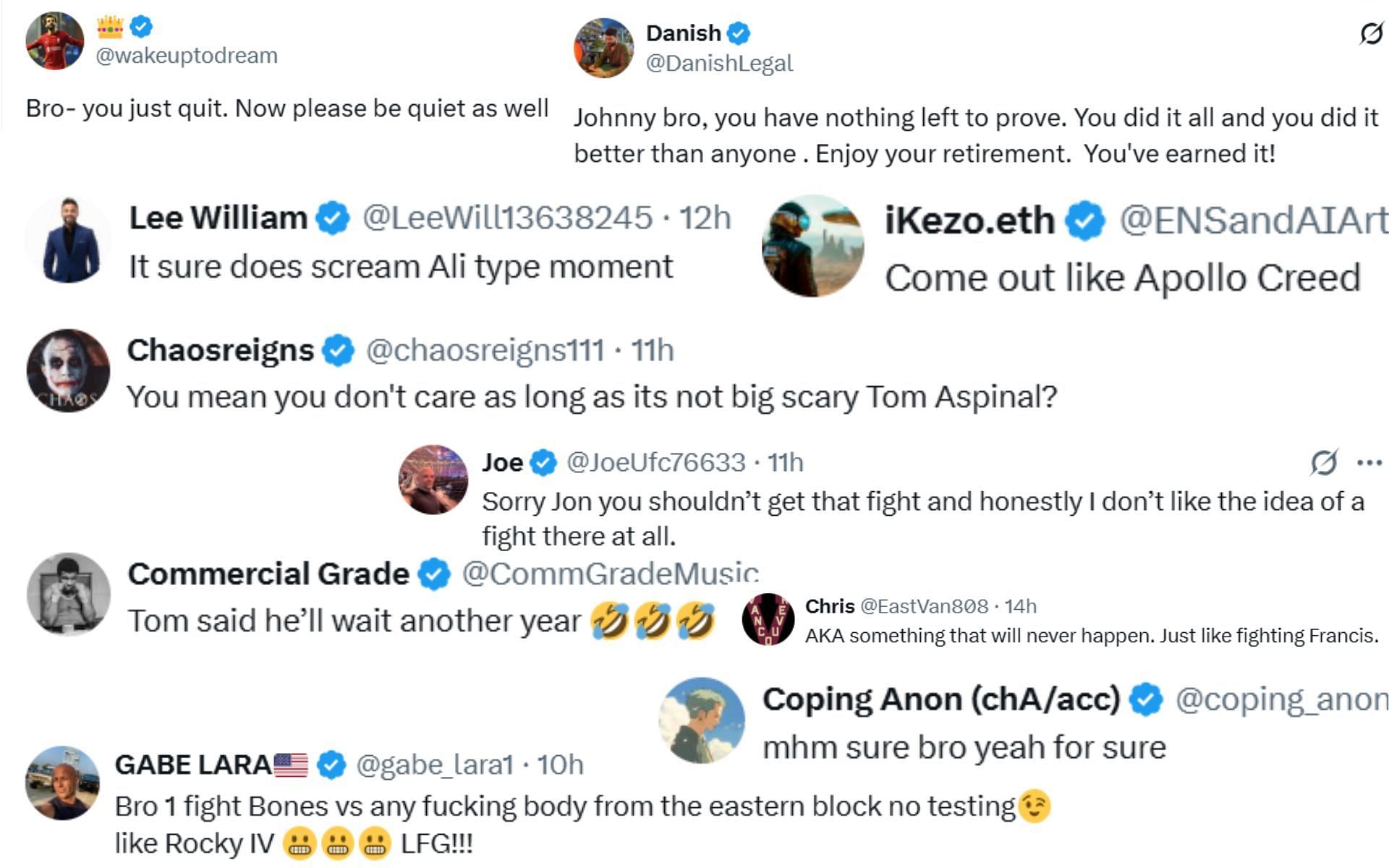 Fans react to Jon Jones&#039; post. [Screenshots courtesy: @JonnyBones on Instagram]