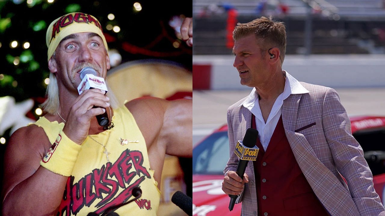 Hulk Hogan (left) and Clint Bowyer (right). Source: IMAGN