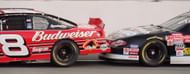 Dale Earnhardt (3) bumper to bumper with his son Dale Earnhardt Jr. (8) during the Bud Shootout at Daytona. Source: Imagn