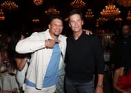 Chiefs QB Patrick Mahomes (L) with Tom Brady - Source: Getty