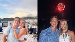 Texas star Michael Taaffe and GF Charlotte take on hiking in Whiteside Mountain, North Carolina ahead of 2025 CFB season