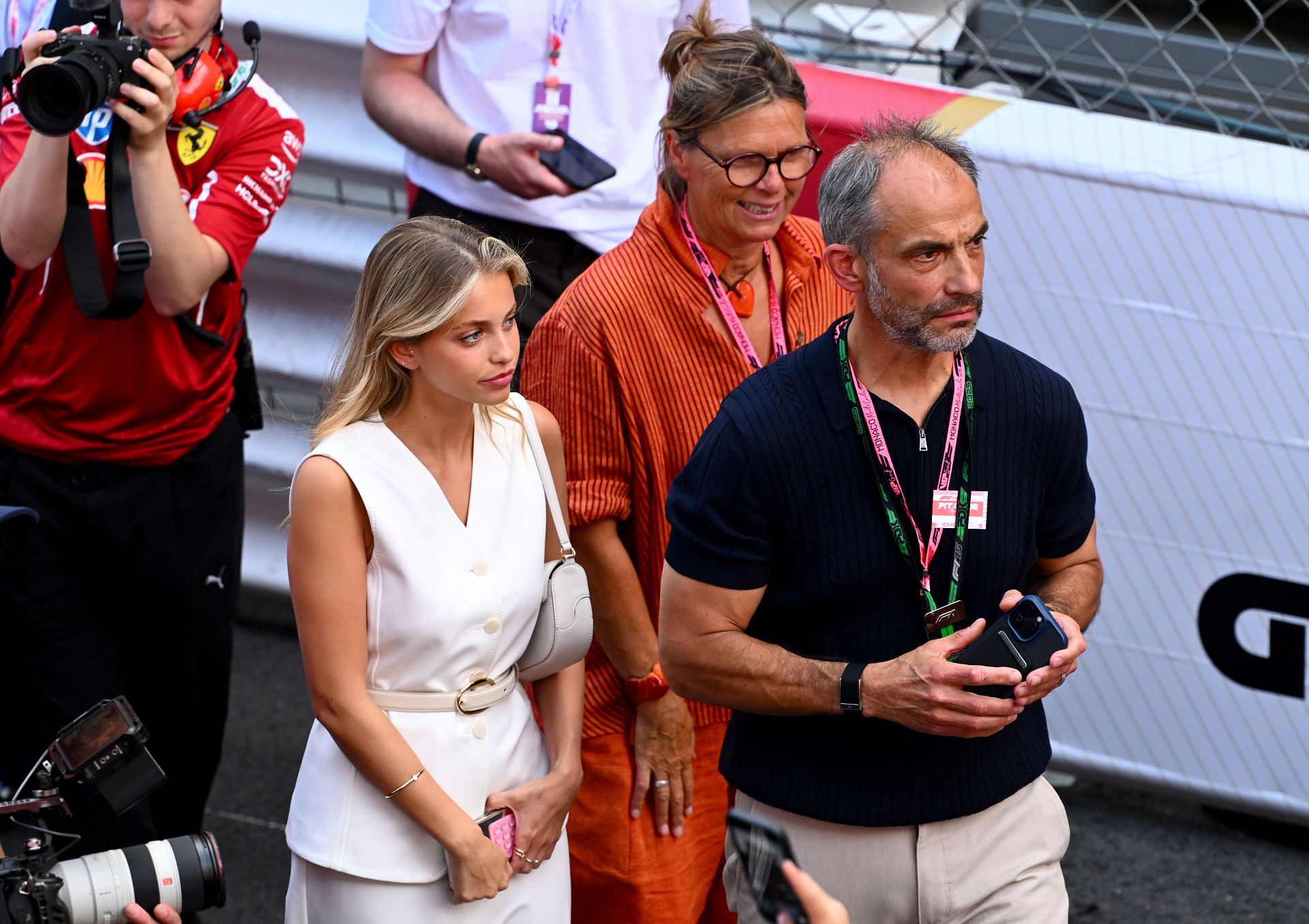 Margardia Corceiro (L), Cisca Wauman, and Adam Norris (R) at the 2025 F1 Grand Prix of Monaco - Source: Getty