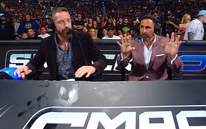 [WATCH] Joe Tessitore almost taken out by top female star on SmackDown