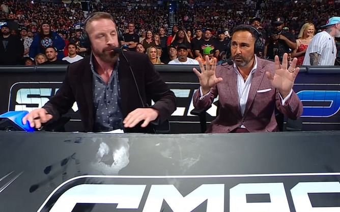 [WATCH] Joe Tessitore almost taken out by top female star on SmackDown