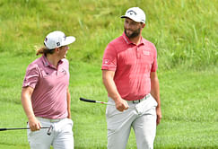 WATCH: Jon Rahm, Cameron Smith, Ian Poulter, and others attempt the tricky putt accuracy challenge ahead of LIV Golf Valderrama