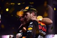 Christian Horner and Max Verstappen at the 2021 F1 Grand Prix of Abu Dhabi - Source: Getty