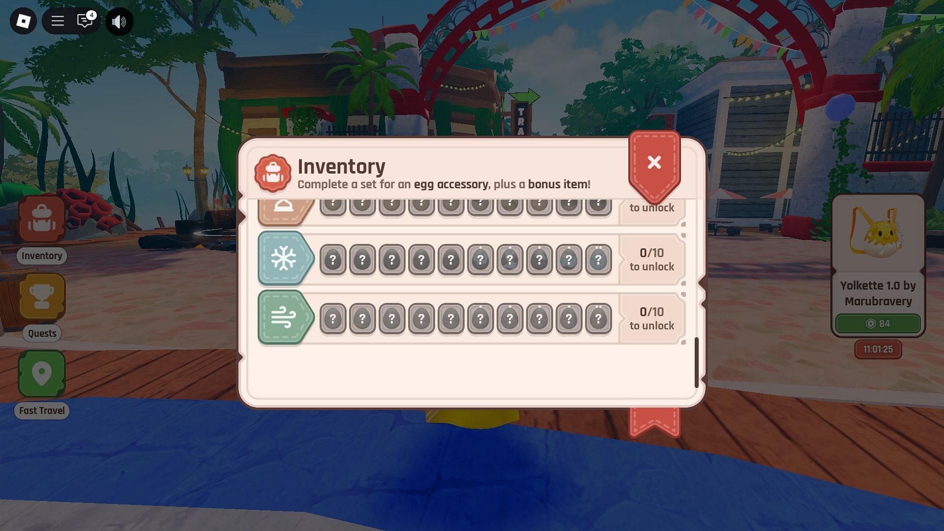 The Inventory menu (Image via Roblox)
