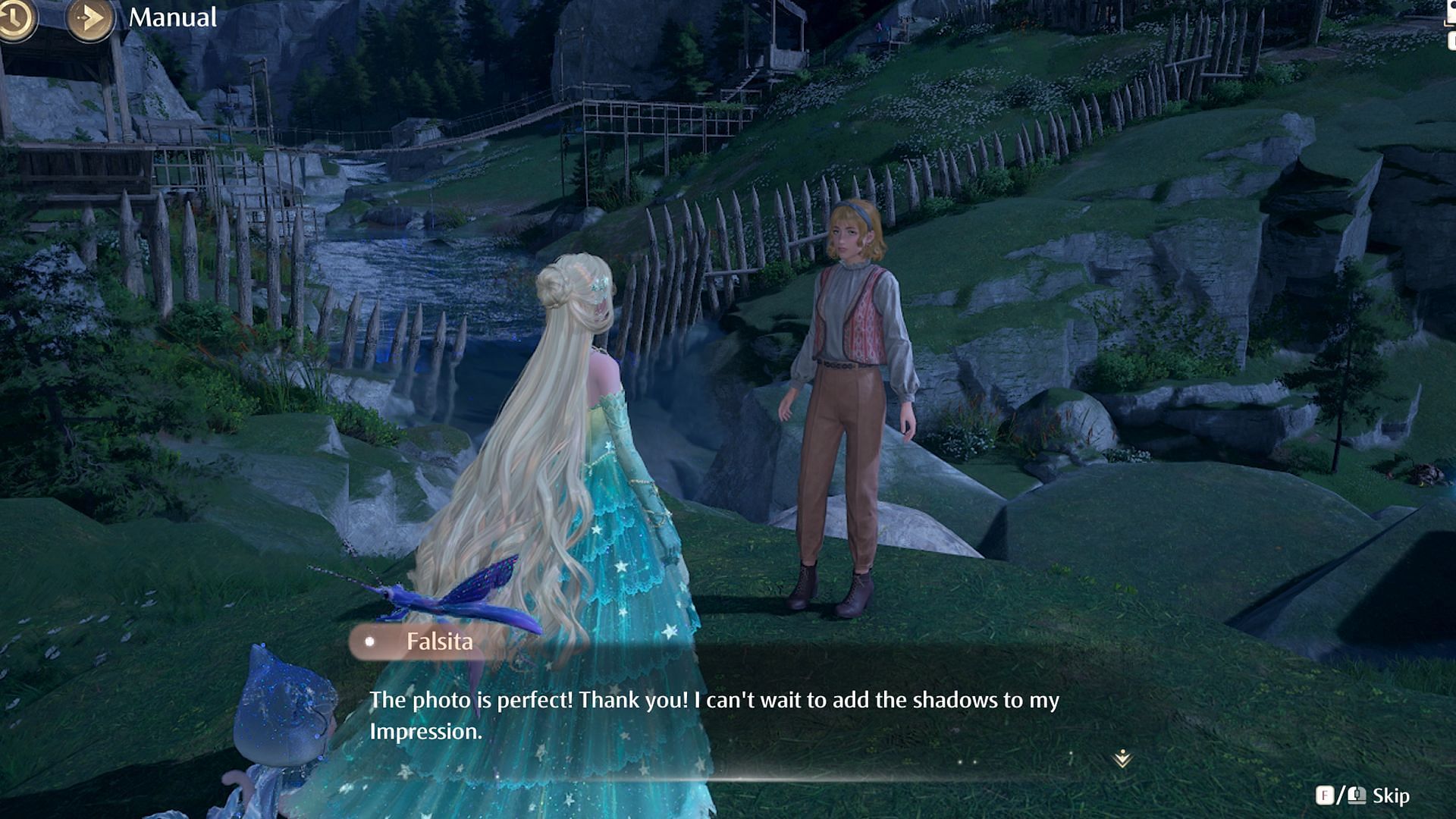Head back to Falsita and talk to her again (Image via Sportskeeda Gaming/Infold Games)