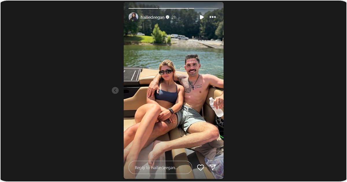 Hailie Deegan with boyfriend Chase Cabre. Image: @hailiedeegan via Instagram