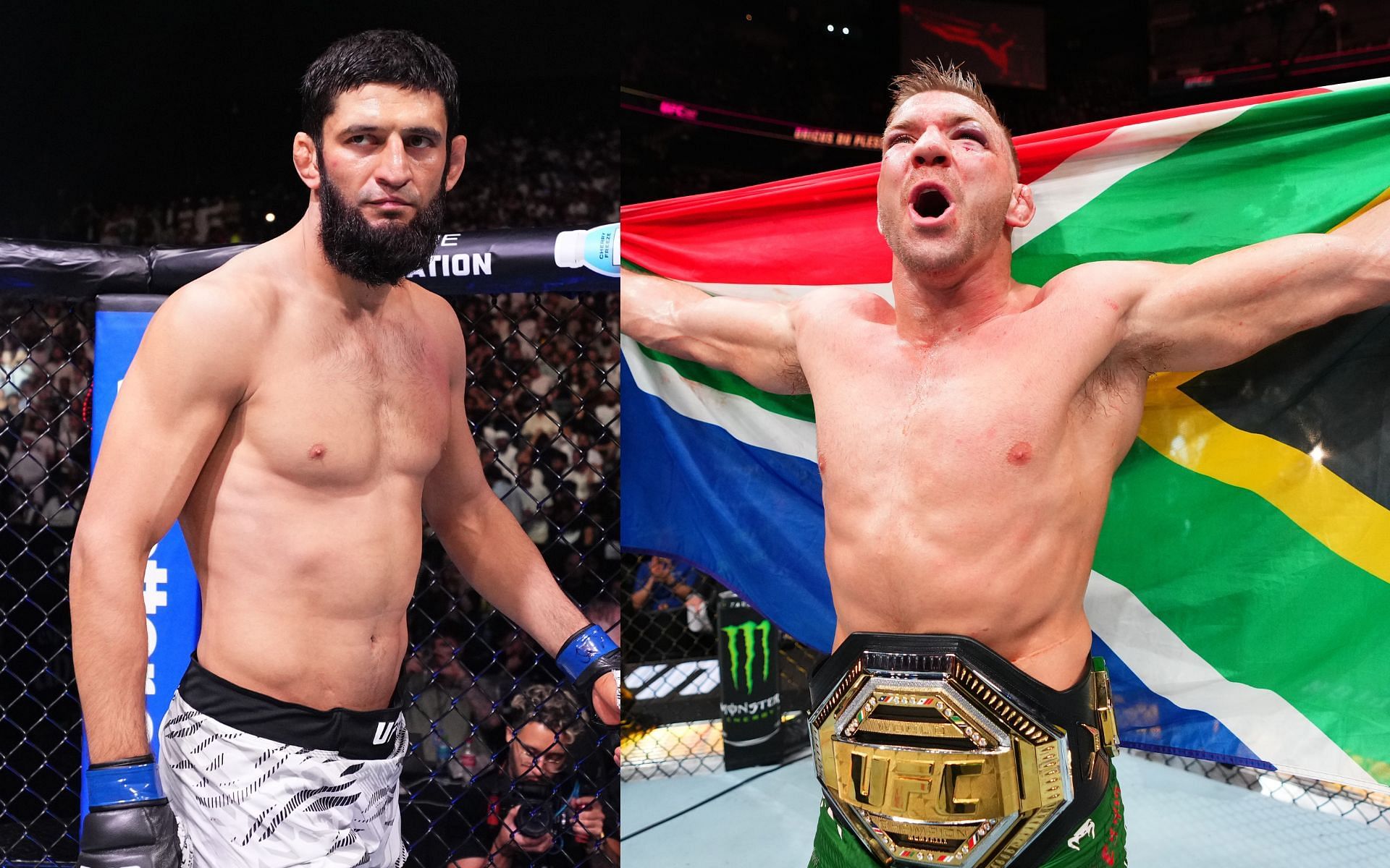 Khamzat Chimaev (left) will take on Dricus du Plessis (right) at UFC 3119. [Images courtesy: Getty]