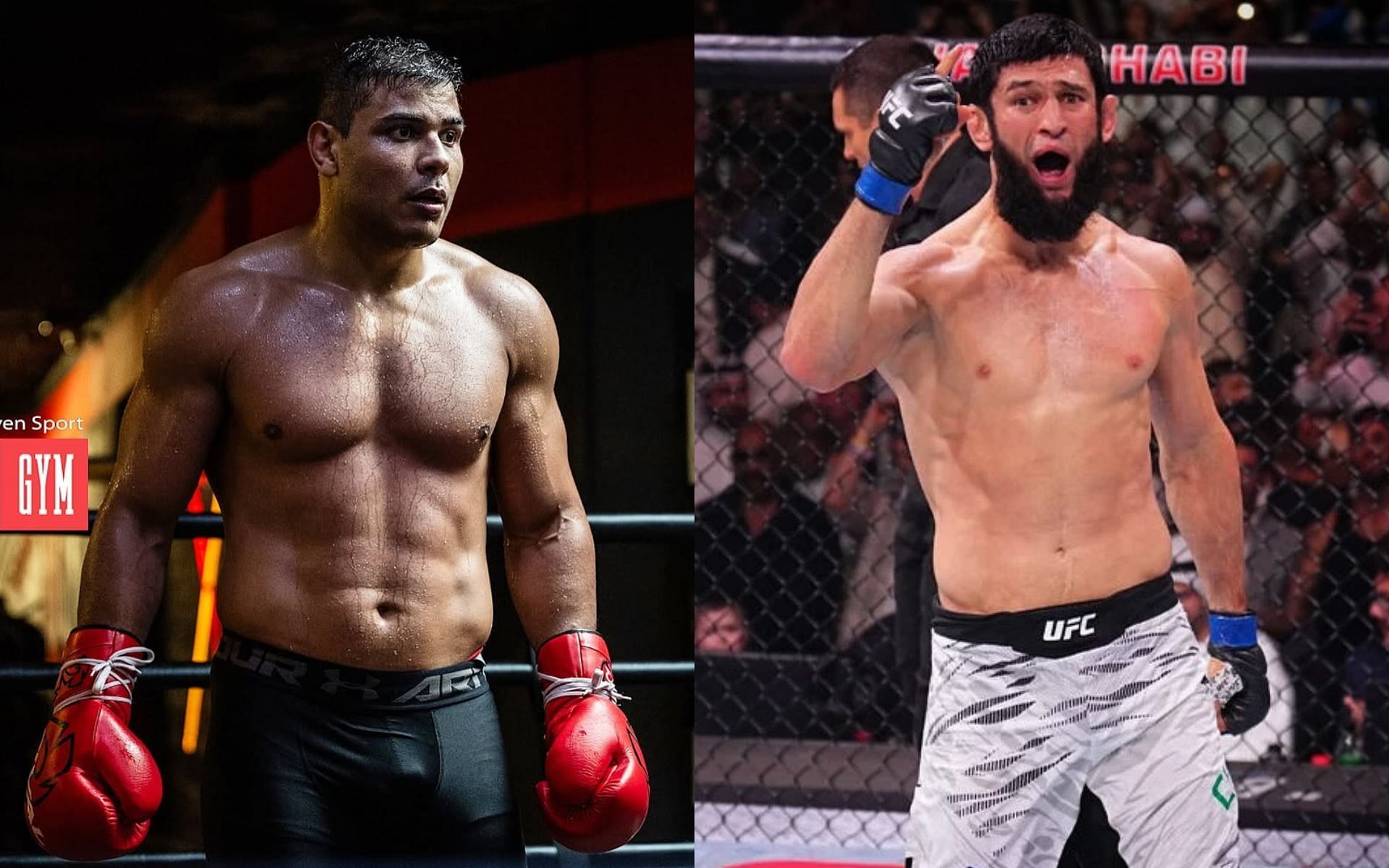 Paulo Costa (left) plans to callout Khamzat Chimaev (right). [Images courtesy: @borrachinhamma and @khamzat_chimaev on Instagram]