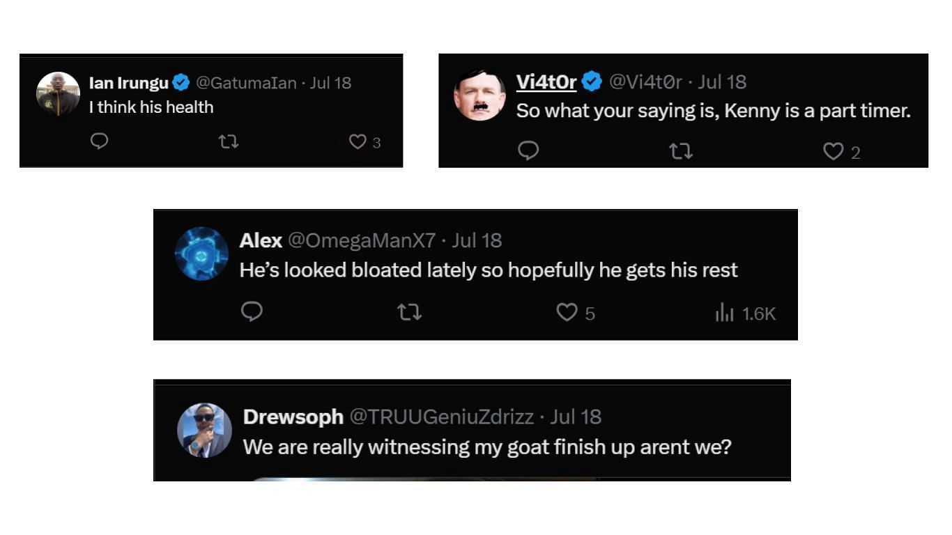 Fan reactions [ Screenshots taken from X ]
