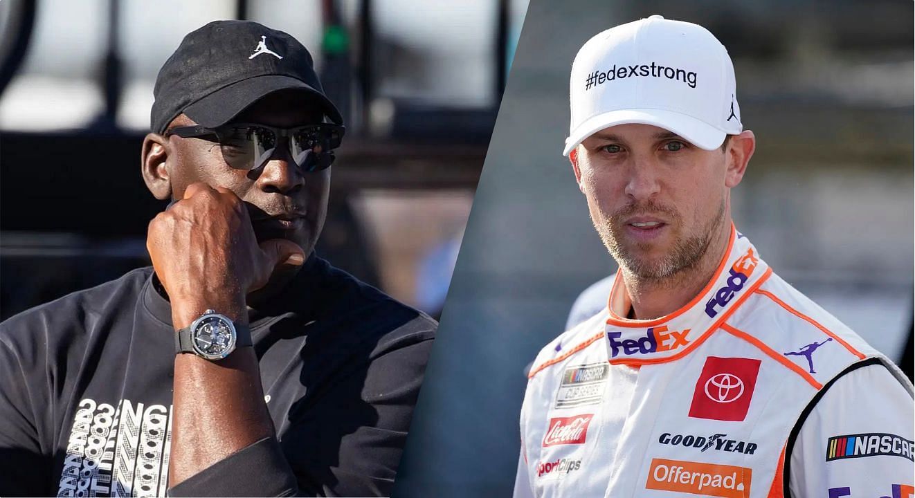 Michael Jordan and Denny Hamlin