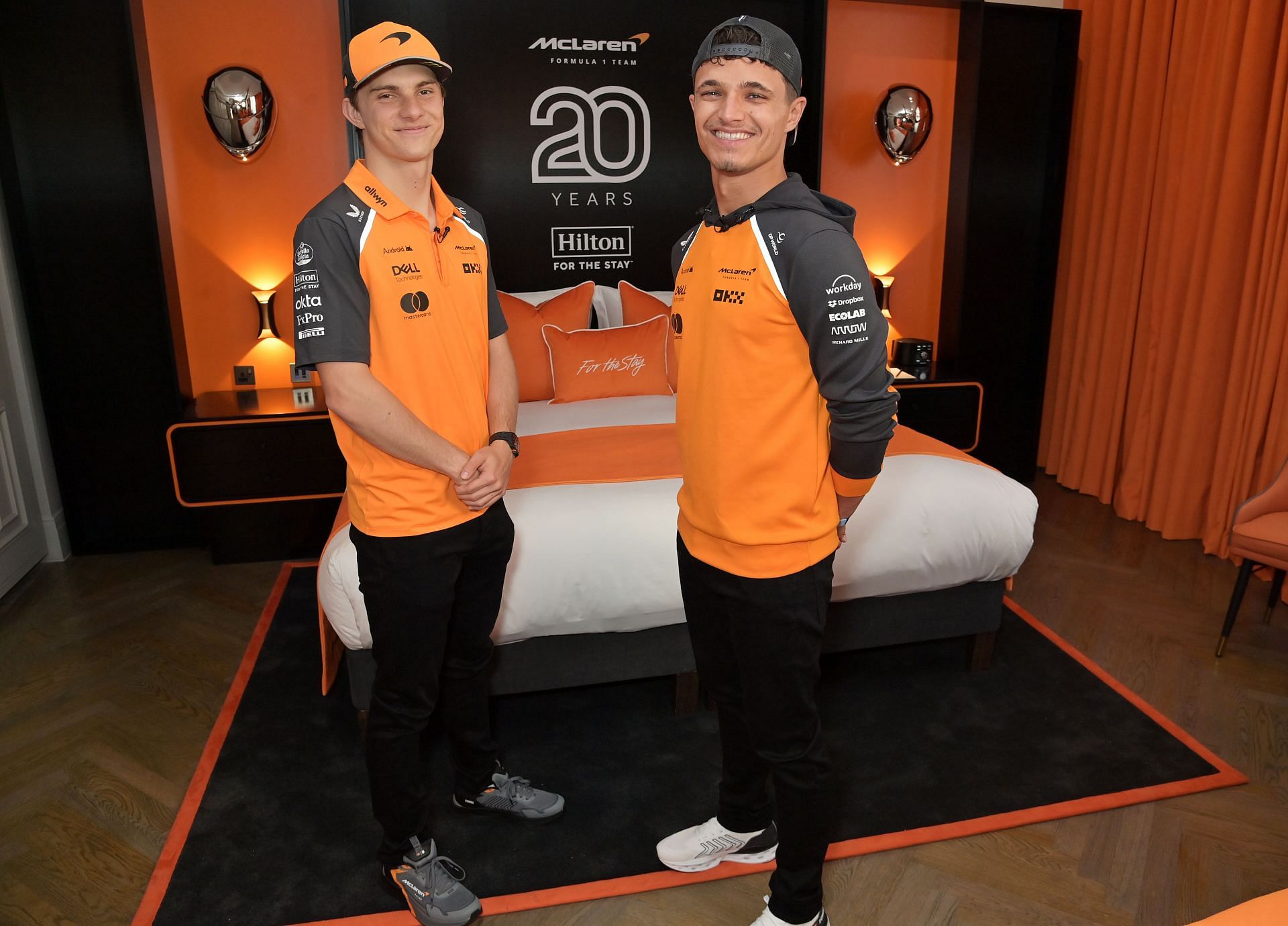 Lando Norris And Oscar Piastri Mark 20 Years Of Partnership With Hilton And McLaren F1 Team - Source: Getty