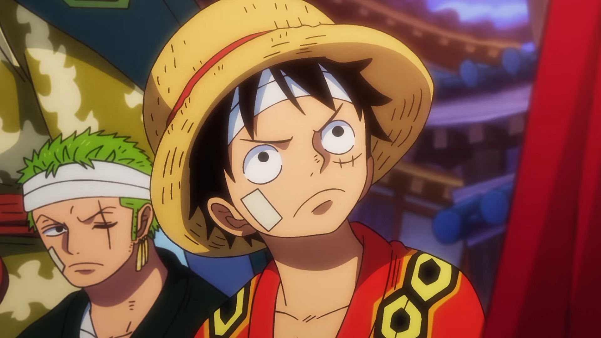 Luffy and Zoro as seen in anime (Image via Toei Animation)