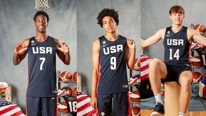 AJ Dybantsa, Mikel Brown Jr, and more react as Duke's Nikolas Khamenia shares snaps after winning the FIBA U19 World Cup with Team USA