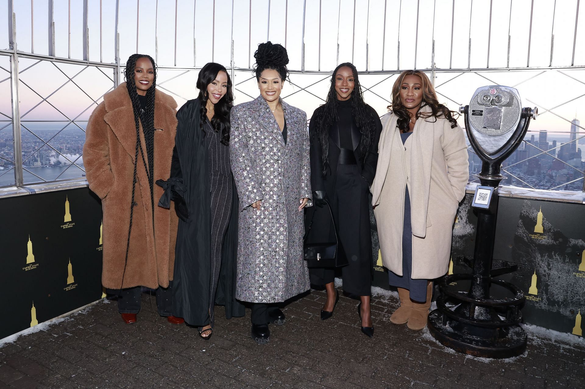 BET&#039;s Tyler Perry&#039;s Sistas at The Empire State Building photo opp (Image via Getty)