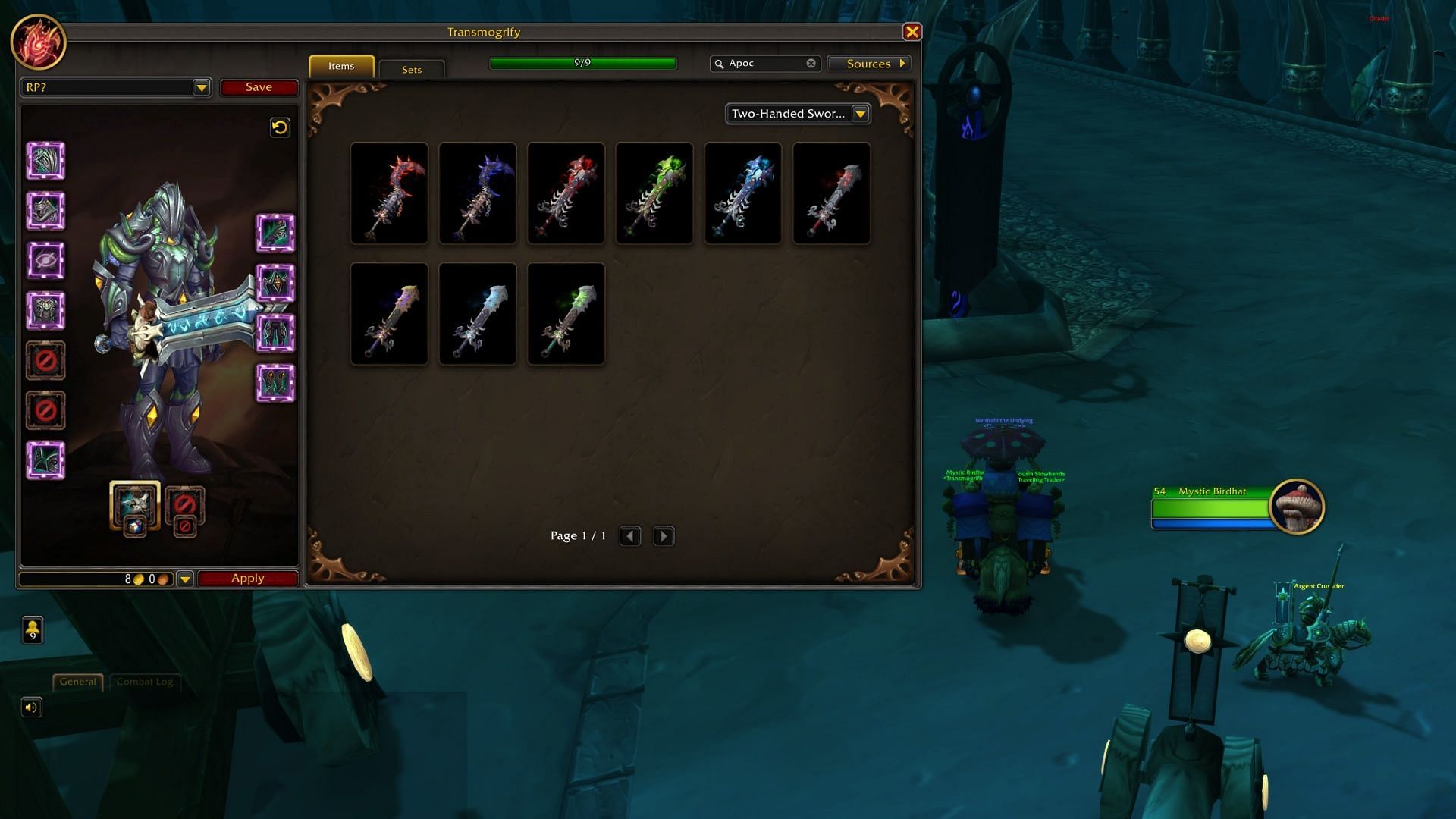 I don&#039;t have them either. I spent too much time casting Apocalypse for that annoying hidden transmog (Image via Blizzard Entertainment)