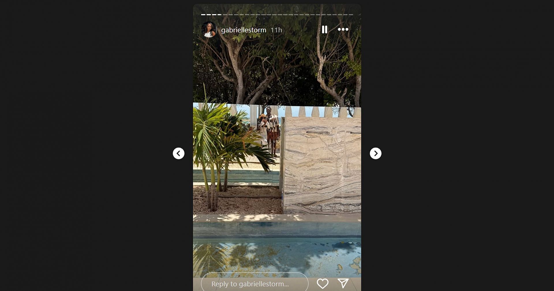 Nazeeh Johnson heads for beachside vacation after Miami wedding/@gabriellestorm