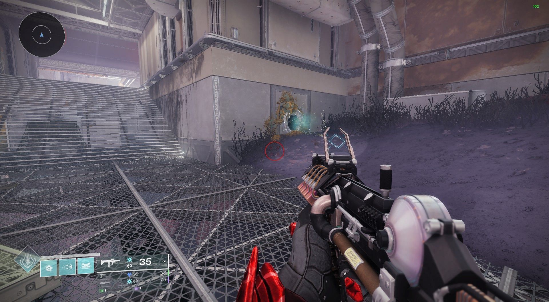 The Matterspark hole opposite the flower in Destiny 2 (Image via Bungie)