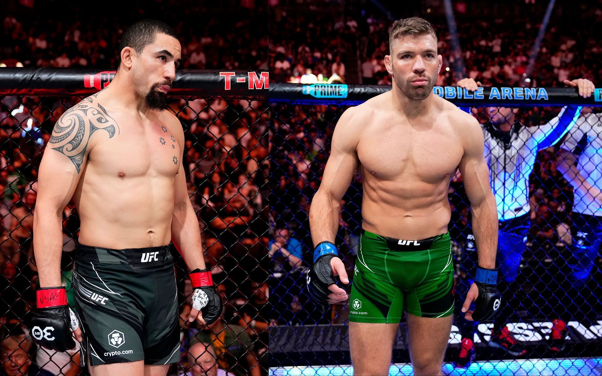 Robert Whittaker (left) wants a rematch against Dricus du Plessis (right). [Images courtesy: Getty]