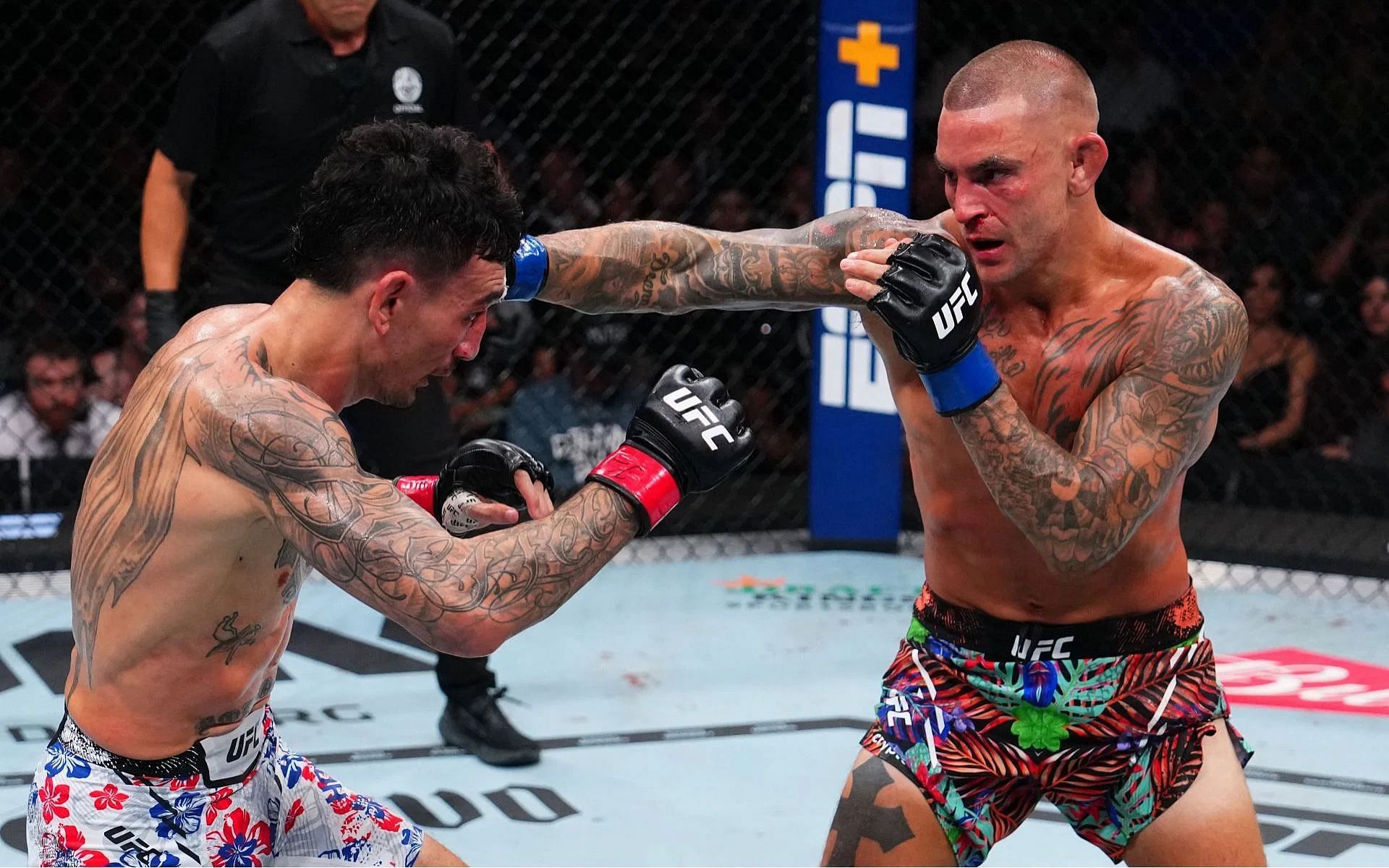 Max Holloway (left) defeated Dustin Poirier (right) at UFC 318. [Images courtesy: Getty Images]