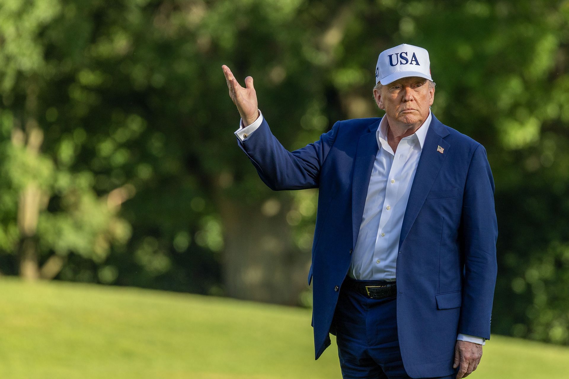 President Trump Returns To Washington On Sunday Evening - Source: Getty