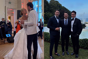 In Photos: Canadiens' Noah Dobson marries partner, Alexa, in dream-like wedding attended by Mat Barzal, Matt Martin & more