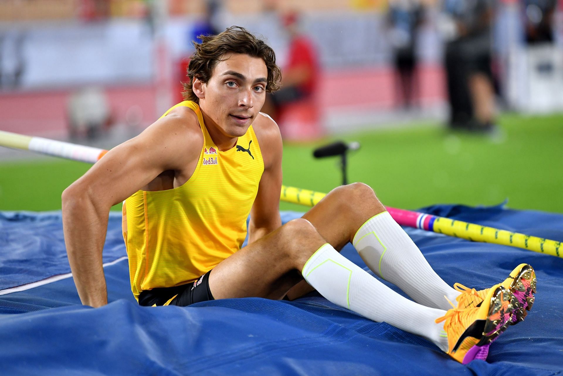 Mondo Duplantis won the pole vault event at the Monaco Diamond League (Image via: Getty)