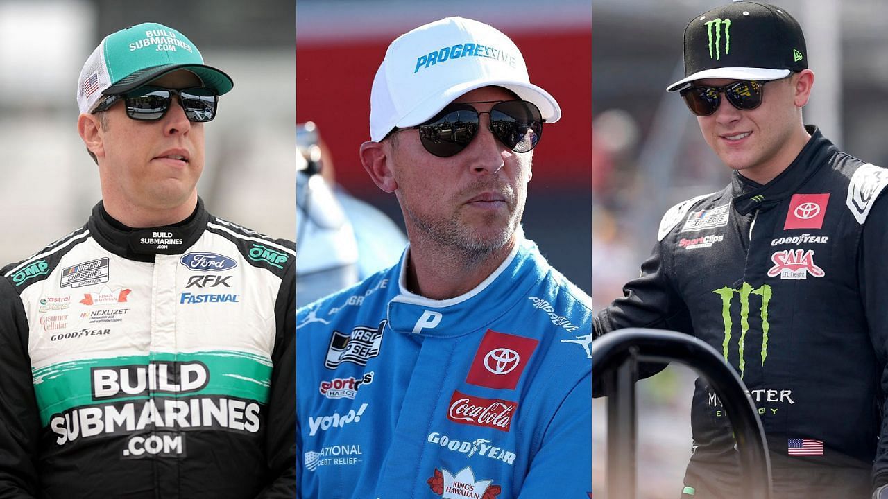 Brad Keselowski, Denny Hamlin and Ty Gibbs.