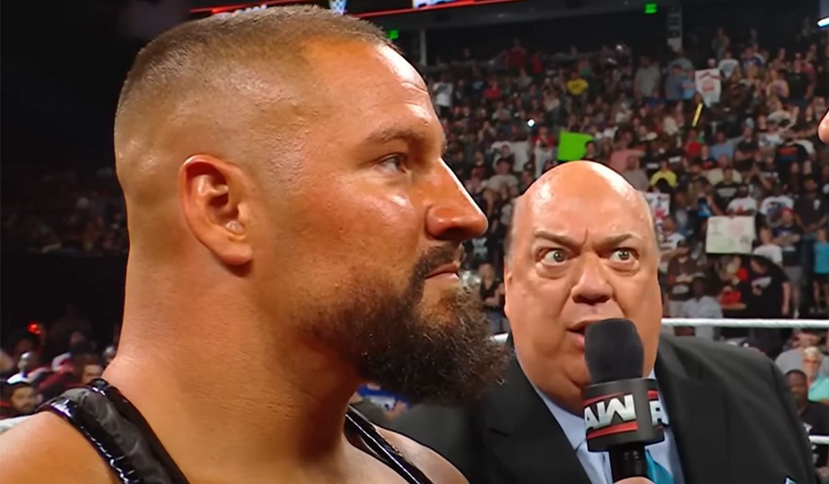 Paul Heyman &amp; Bron Breakker. [Image credits: WWE on YouTube]