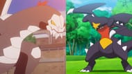 Baxcalibur and Garchomp as seen in the anime (Image via The Pokemon Company)