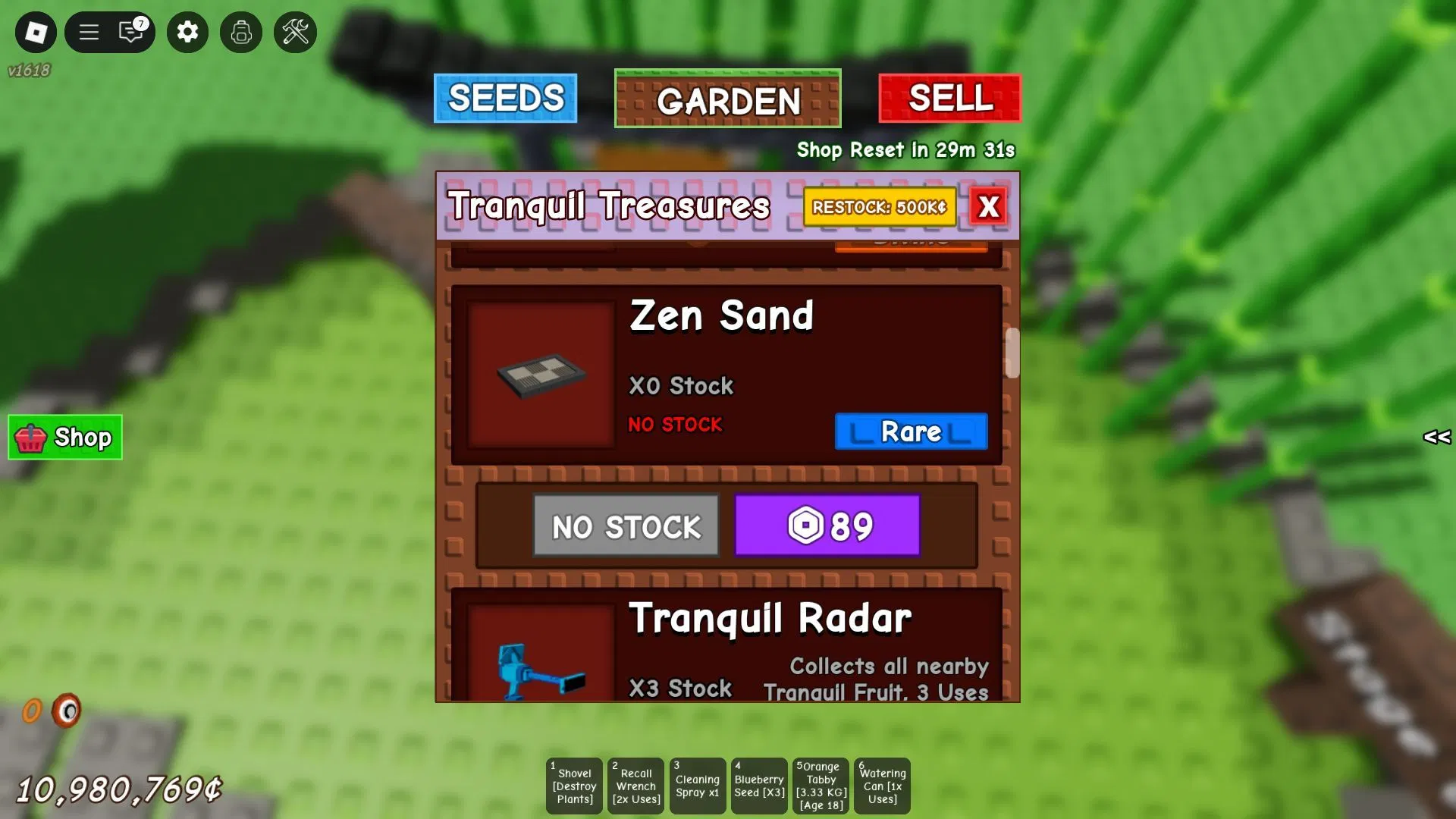 Zen Sand at the event shop (Image Via Roblox)