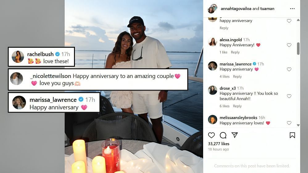 Nicolette Wilson, Marissa Lawrence and Rachel Bush reacts to Annah Gore&#039;s anniversary recap (Image Credit: Gore/IG)