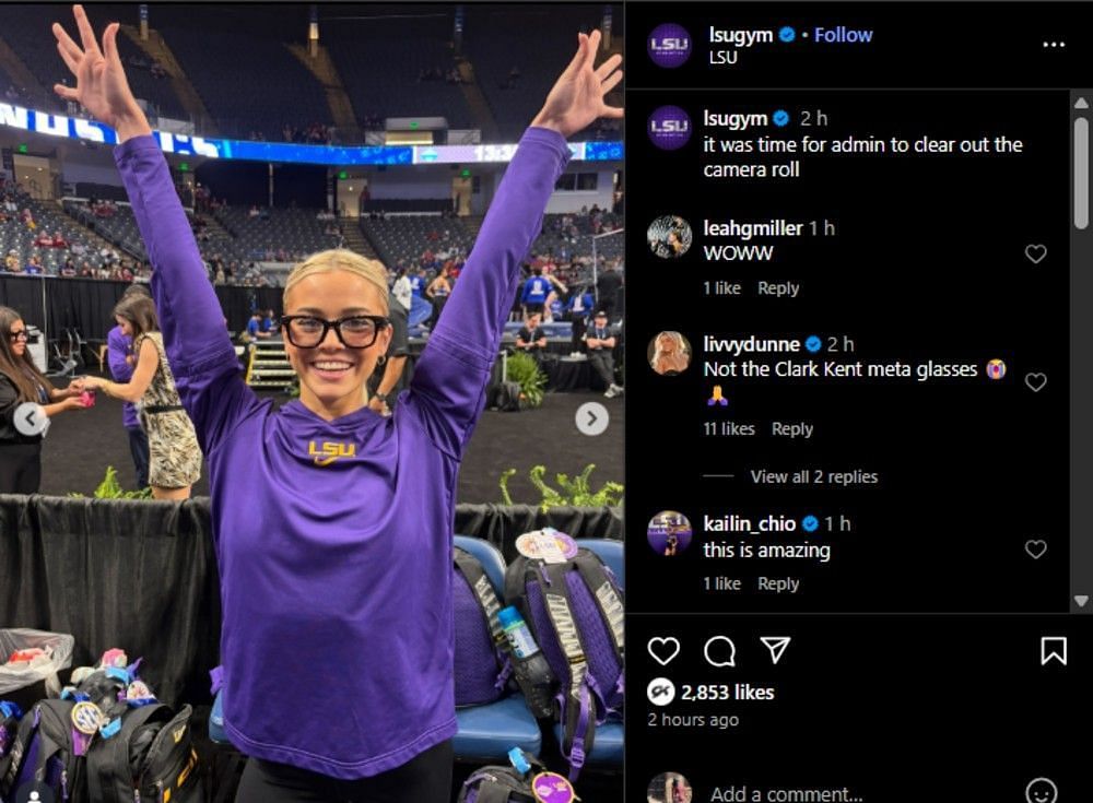 Screenshot of Instagram post&#039;s comments section.