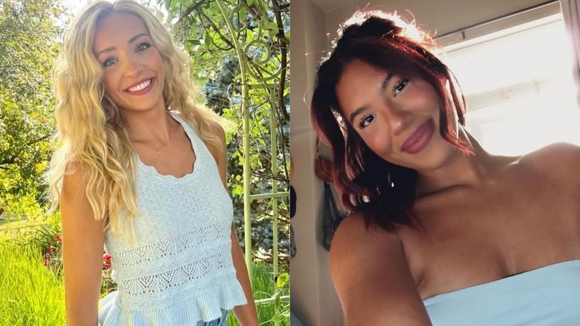 Iowa Hawkeyes stars Kylie Feuerbach and Jada Gymafi. (Images via Instagram @jadagyamfi and @kyliefeuerbach)