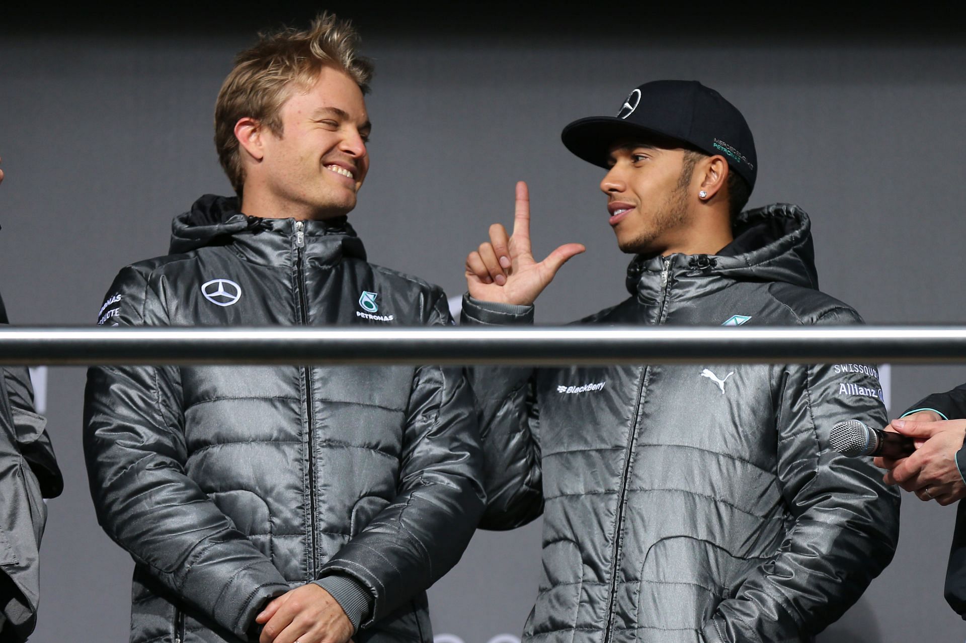 Nico Rosberg and Lewis Hamilton together as Mercedes drivers in 2014 - Source: Getty