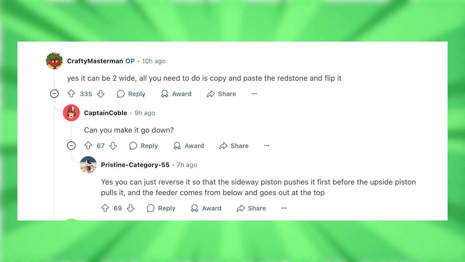 The original poster explained more about the escalator build (Image via Reddit)