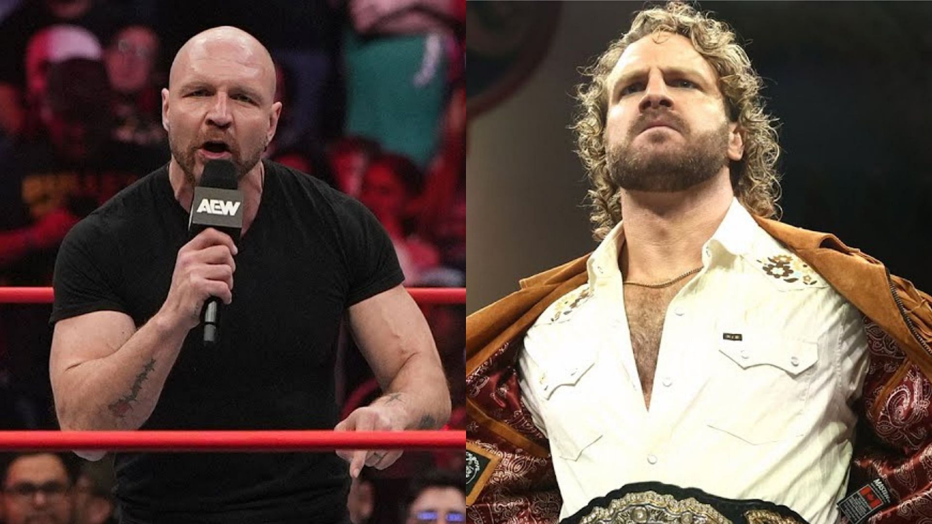 AEW stars Jon Moxley (left) and Hangman Adam Page (right). (Image credits: AEW YouTube channel)