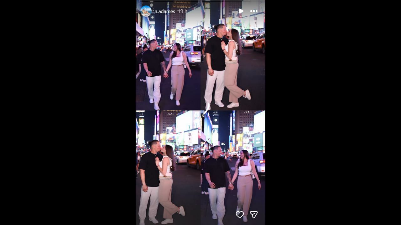 Screenshot of Nixzali Adames' Instagram story featuring Contreras (Images from - Instagram.com/@n.adames IG Stories)