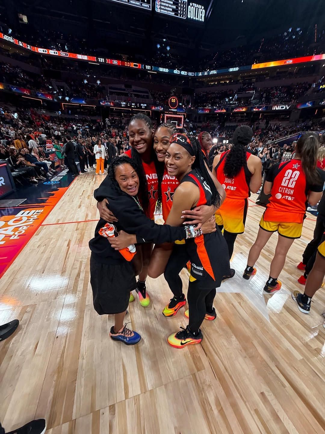 Dawn Staley gushes over Caitlin Clark&#039;s teammate Aliyah Boston and A&#039;ja Wilson following All-Star Weekend (Image via Instagram @staley05)